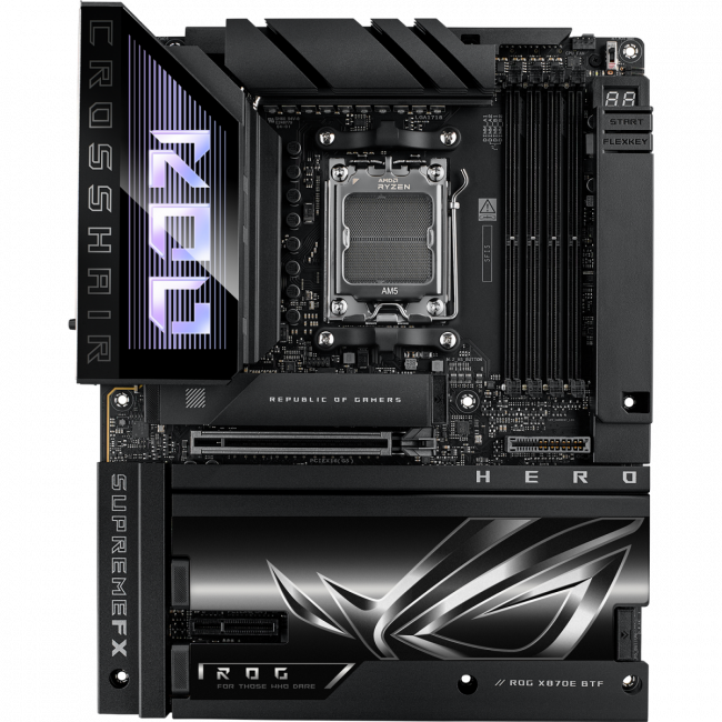 Материнская плата ASUS ROG CROSSHAIR X870E HERO BTF (90MB1MX0-M0EAY0) — для бизнеса и офиса Материнская плата ASUS ROG CROSSHAIR X870E HERO BTF (90MB1MX0-M0EAY0) — для бизнеса и офиса