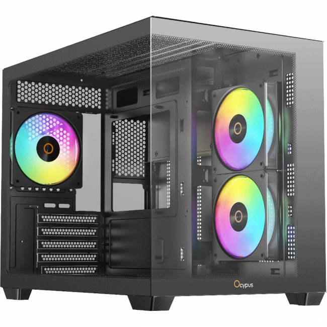 Корпус ПК без блока питания Ocypus Gamma-C54-BKD300XX-GL — для бизнеса и офиса Корпус ПК без блока питания Ocypus Gamma-C54-BKD300XX-GL — для бизнеса и офиса