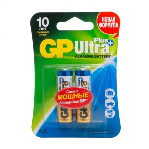 Алкалиновые батарейки GP Ultra Plus Alkaline 15А АA - 2 шт. на блистере GP Ultra Plus Alkaline 15А АA (4891199100246)