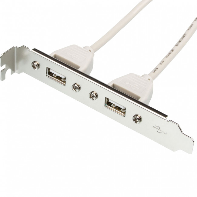 Планка расширения 2 порта USB 2.0 на  заднюю панель Планка расширения 2 хUSB 2.0 (AT5257) — для бизнеса и офиса