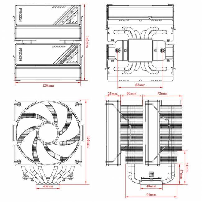 Устройство охлаждения(кулер) ID-COOLING FROZN A620 BLACK — для бизнеса и офиса