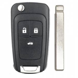 Корпус выкидного ключа CHEVROLET, OPEL 3 кнопки OP-11 HU100, без лого