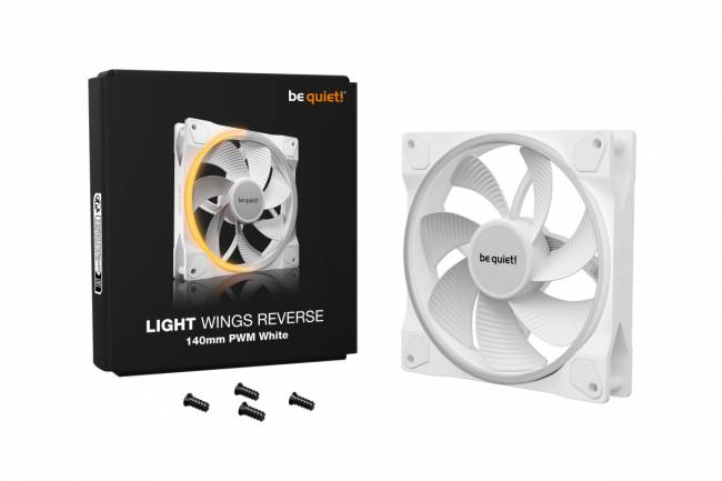 Кулер для корпуса be quiet! LIGHT WINGS 140mm PWM Reverse White — для бизнеса и офиса