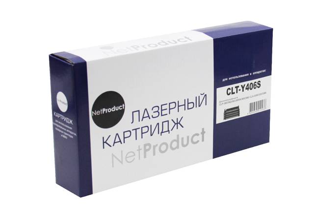 Тонер-картридж NetProduct (N-CLT-Y406S) для Samsung CLP-360/365/368/CLX-3300/3305, Y, 1K — для бизнеса и офиса