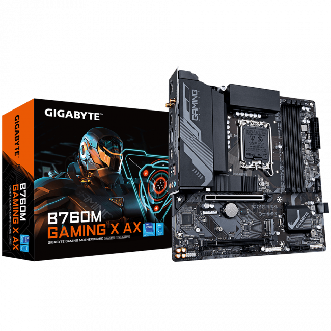 Материнская плата Gigabyte B760M GAMING X AX — для бизнеса и офиса Материнская плата Gigabyte B760M GAMING X AX — для бизнеса и офиса