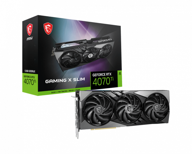 Видеокарта MSI GeForce RTX 4070 Ti GAMING X SLIM 12G