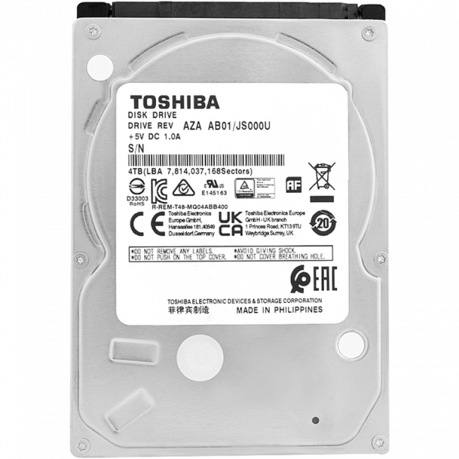 Жесткий диск Toshiba 4Tb (MQ04ABB400R) — для бизнеса и офиса