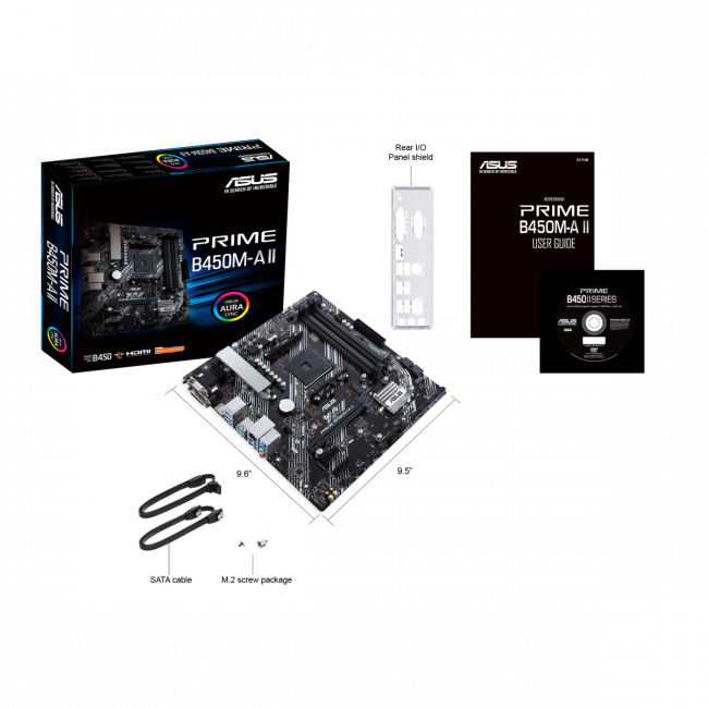 Материнская плата ASUS PRIME B450M-A II — для бизнеса и офиса