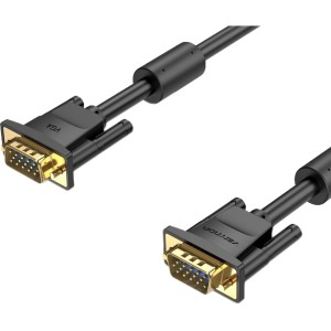 Кабель Vention VGA 15M/15M с 2 ферритовыми фильтрами - 5м. Кабель Vention VGA(m)/VGA(m) - 5 м (DAEBJ)