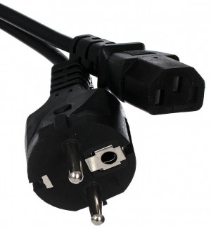 Кабель компьютер - розетка 220V <5.0м> (Европейский стандарт)  <TP021-5.0-BK> Telecom TP021-5.0-BK