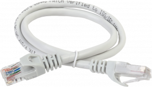 Коммутационный шнур (патч-корд), кат.5Е UTP, 0,2м, серый ITK RJ45(m) - RJ45(m) Cat. 5e U/UTP PVC 0.2м серый