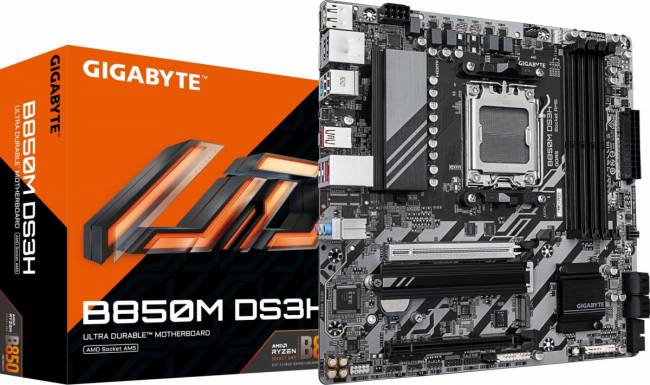 Материнская плата Gigabyte B850M DS3H — для бизнеса и офиса