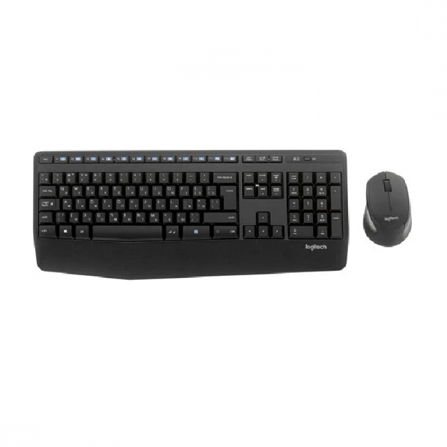 Комплект (клавиатура + мышь) Logitech Wireless Desktop MK345 Combo Black Retail — для бизнеса и офиса Комплект (клавиатура + мышь) Logitech Wireless Desktop MK345 Combo Black Retail — для бизнеса и офиса