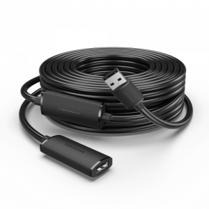 Активный кабель-удлинитель Vention USB 2.0 AM/AF с усилителем - 10м Черный Vention CBKBL