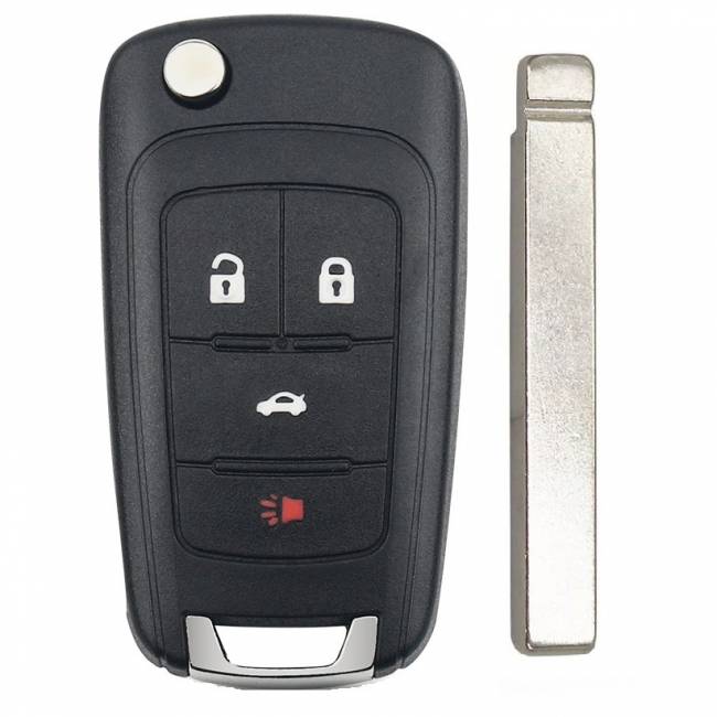 Корпус выкидного ключа CHEVROLET, OPEL 3+1 кнопки OP-11 HU100, без лого — для бизнеса и офиса Корпус выкидного ключа CHEVROLET, OPEL 3+1 кнопки OP-11 HU100, без лого — для бизнеса и офиса