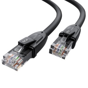 GCR Патч-корд прямой 2.0m UTP кат.6, черный, 24 AWG, ethernet high speed, RJ45, T568B, GCR-52528 Greenconnect RJ45(m) - RJ45(m) Cat. 6 UTP  2м черный