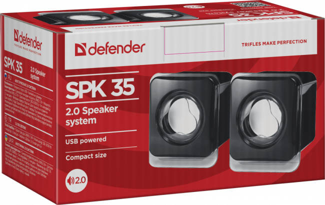 Defender#1 Акустическая 2.0 система SPK 35 5 Вт, питание от USB Defender SPK 35