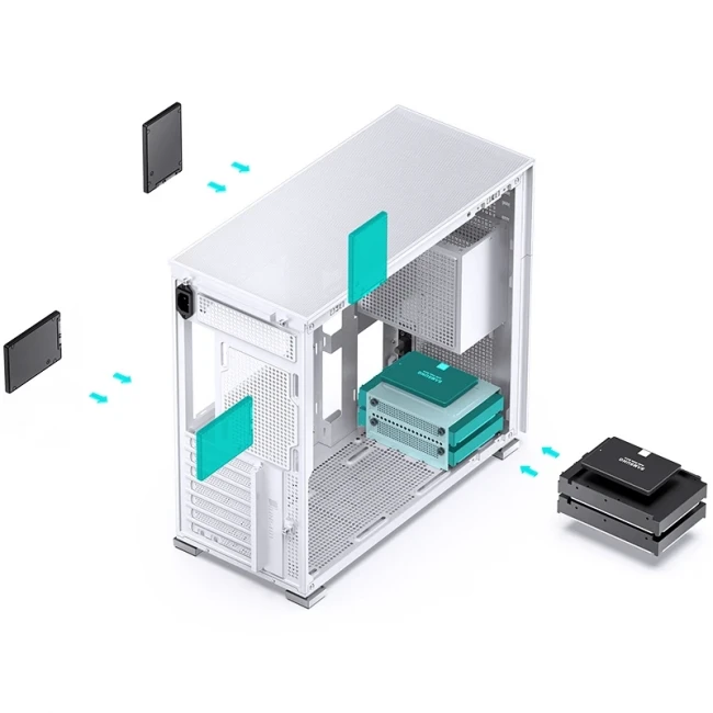 Корпус без блока питания JONSBO D41 MESH White — для бизнеса и офиса Корпус без блока питания JONSBO D41 MESH White — для бизнеса и офиса