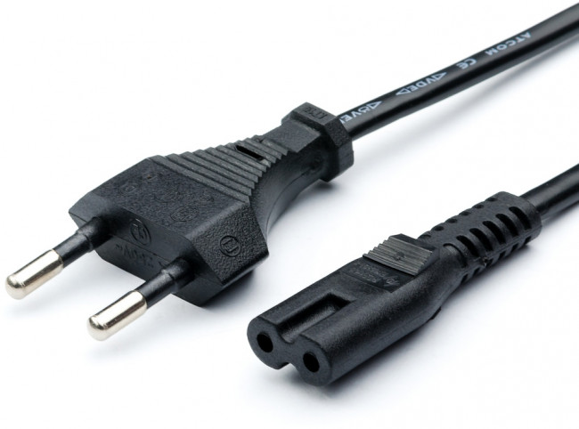 Кабель питания 3 m (0.5 mm, 2 pin) ATcom CEE 7/16 - CEE C7 3 м — для бизнеса и офиса