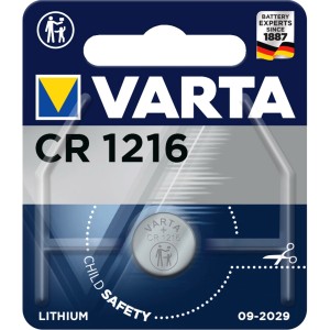 Батарейка Varta ELECTRONICS CR1216 BL1 Lithium 3V (6216) (1/10/100) (1 шт.) Varta PRIMARY LITHIUM CR1216 (06216101401)