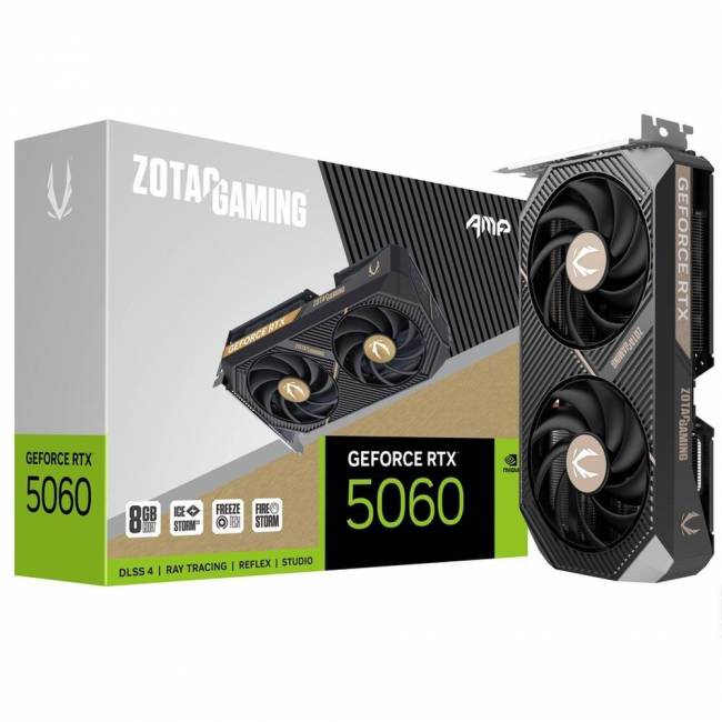 Видеокарта Zotac GAMING GeForce RTX 5060 AMP 8Gb (ZT-B50600F-10M) — для бизнеса и офиса