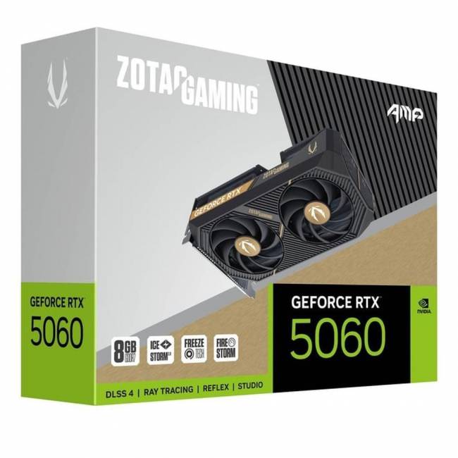 Видеокарта Zotac GAMING GeForce RTX 5060 AMP 8Gb (ZT-B50600F-10M) — для бизнеса и офиса