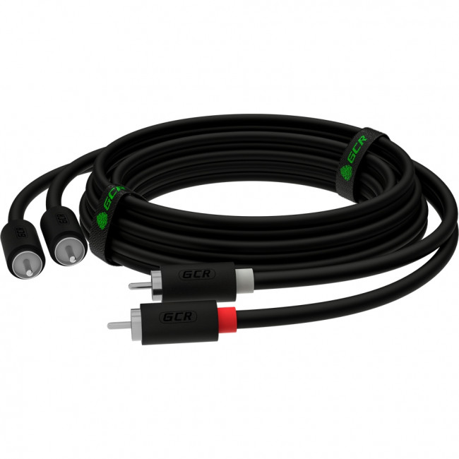 GCR Кабель 7.5m аудио 2 х RCA / 2 х RCA , черный, GCR-54132 Greenconnect GCR-54132, 7.5 м