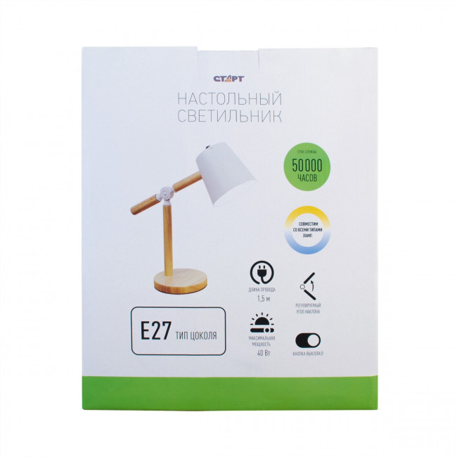 Светильник настольный СТАРТ CT83 белый-- 12 цоколь E27 Светильник настольный СТАРТ CT83 белый - 12 цоколь E27