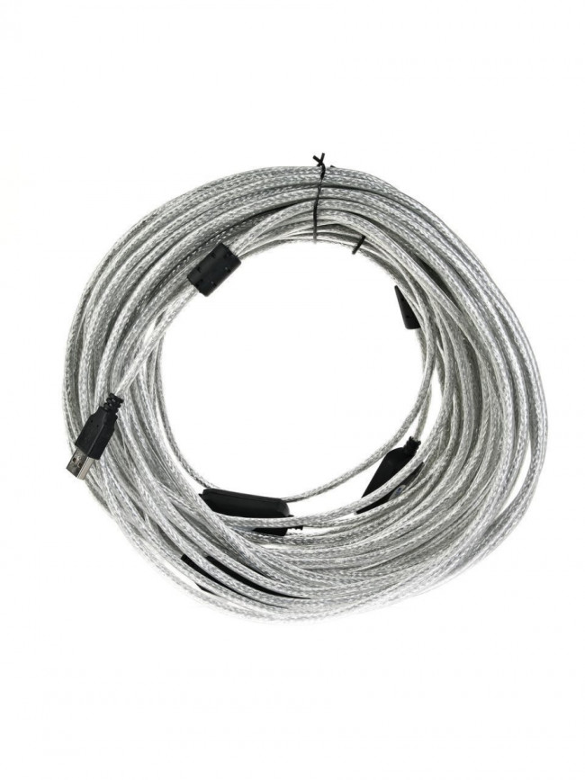 Кабель-адаптер USB2.0-repeater, удлинительный активный <Am-->Af> 25м Aopen<ACU823-25M> VCOM USB 2.0 Type-AM - USB 2.0 Type-AF 25м