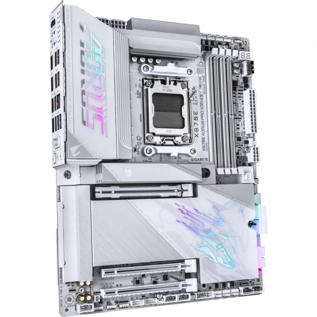 Материнская плата Gigabyte X870E AORUS PRO X3D ICE — для бизнеса и офиса Материнская плата Gigabyte X870E AORUS PRO X3D ICE — для бизнеса и офиса
