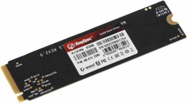 Накопитель SSD SHENZHEN KINGSPEC ELECTRONICS TECHNOLOGY CO LTD NE-512 — для бизнеса и офиса