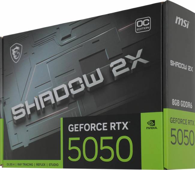 Видеокарта MSI RTX 5050 8G SHADOW 2X OC — для бизнеса и офиса
