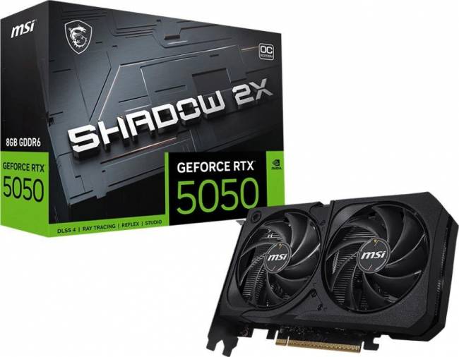 Видеокарта MSI RTX 5050 8G SHADOW 2X OC — для бизнеса и офиса