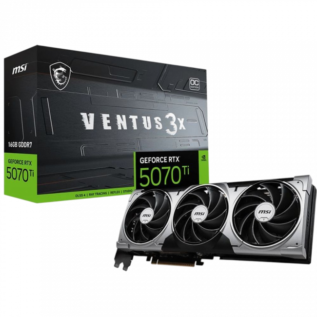 Видеокарта MSI GeForce RTX 5070 Ti — для бизнеса и офиса Видеокарта MSI GeForce RTX 5070 Ti — для бизнеса и офиса
