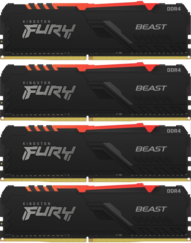 Память оперативная Kingston FURY Beast RGB KF432C16BBAK4/32 — для бизнеса и офиса