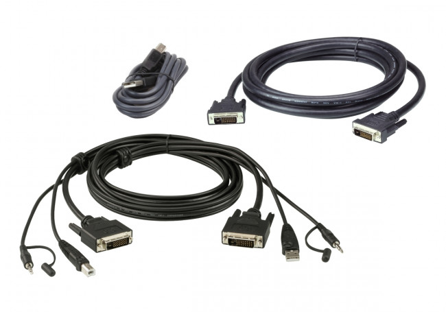 3M USB DVI-D Dual Link Dual Display Secure KVM Cable kit ATEN 2L-7D03UDX5 — для бизнеса и офиса