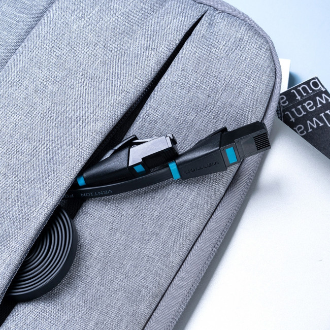 Патч-корд Vention прямой UTP cat.6, RJ45 - 3м. плоский Черный Vention IBJBI Патч-корд Vention прямой UTP cat.6, RJ45 - 3м. плоский Черный Vention IBJBI