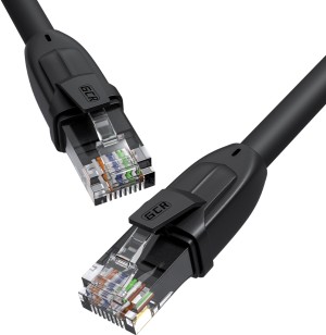GCR Патч-корд прямой 0.5m UTP кат.6, черный, 24 AWG, литой, ethernet high speed 1 Гбит/с, RJ45, T568B Greenconnect RJ45(m) - RJ45(m) Cat. 6 U/UTP PVC 0.5м