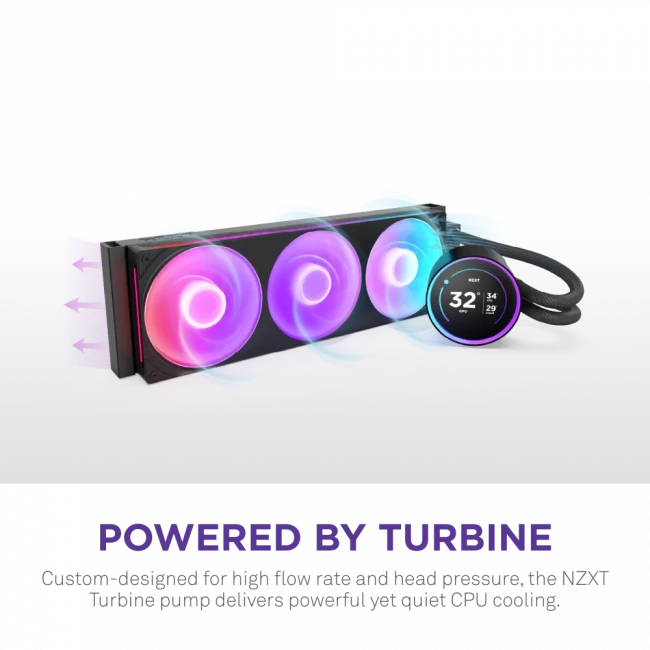 Система жидкостного охлаждения для ПК NZXT Kraken Elite 420 RGB RL-KR42E-B2 — для бизнеса и офиса Система жидкостного охлаждения для ПК NZXT Kraken Elite 420 RGB RL-KR42E-B2 — для бизнеса и офиса