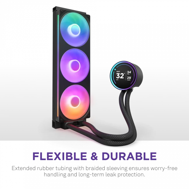 Система жидкостного охлаждения для ПК NZXT Kraken Elite 420 RGB RL-KR42E-B2 — для бизнеса и офиса Система жидкостного охлаждения для ПК NZXT Kraken Elite 420 RGB RL-KR42E-B2 — для бизнеса и офиса