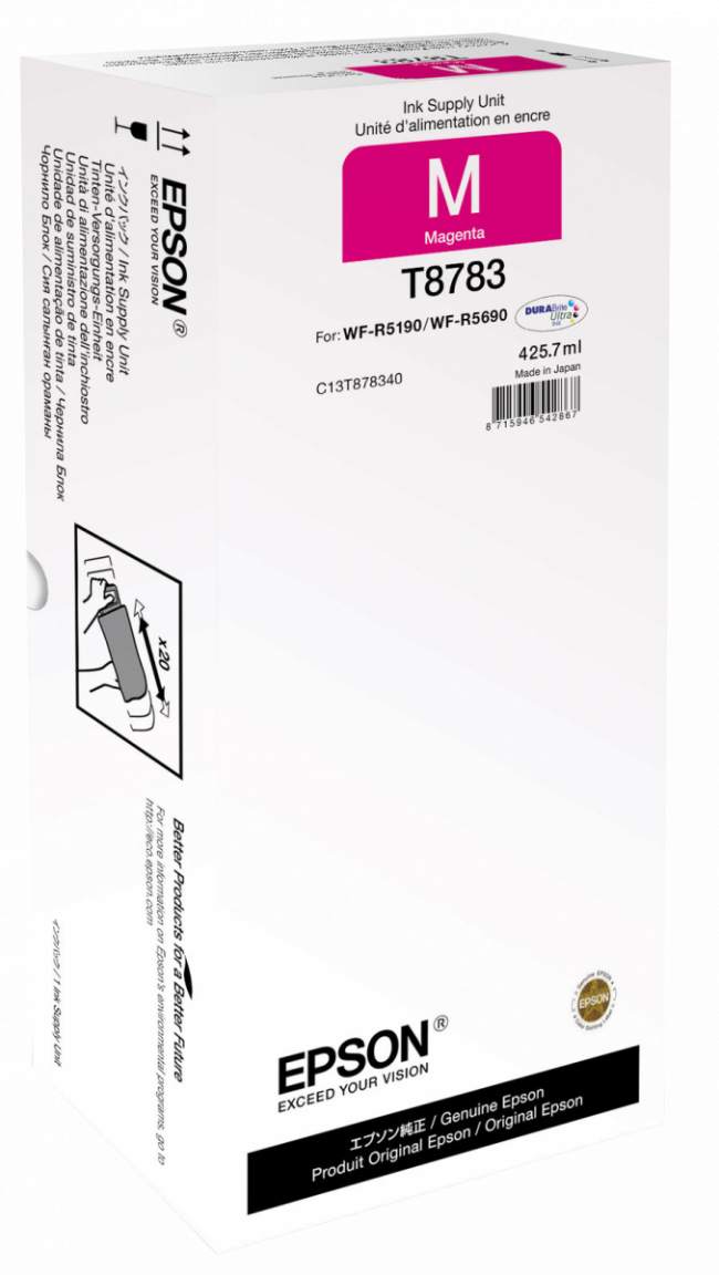 Картридж Картридж T8783 XXL, пурпурный, C13T878340 — для бизнеса и офиса Картридж Картридж T8783 XXL, пурпурный, C13T878340 — для бизнеса и офиса