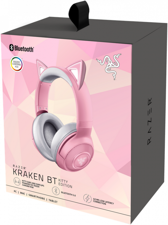 Гарнитура Razer Kraken BT - Kitty Edition - Quartz Razer Kraken BT Kitty Edition — для бизнеса и офиса