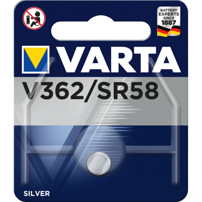 Батарейка Varta 362 (SR721SW) BL1 Silver Oxide 1.55V (1/10/100) (1 шт.) Varta SILVER OXIDE SR721SW (00362101111) Батарейка Varta 362 (SR721SW) BL1 Silver Oxide 1.55V (1/10/100) (1 шт.) Varta SILVER OXIDE SR721SW (00362101111)