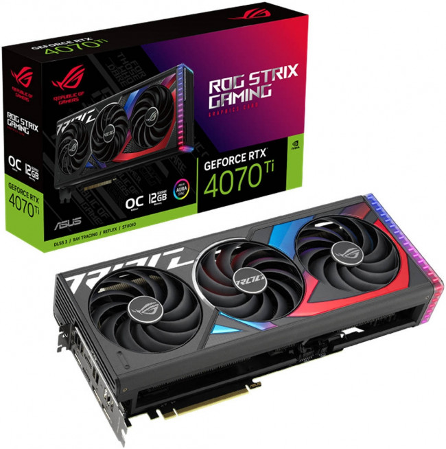 Видеокарта ASUS ROG-STRIX-RTX4070TI-O12G-GAM — для бизнеса и офиса
