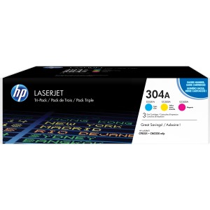 Тонер-картридж набор из 3 шт HP LaserJet 304A CYM Tri-Pack (CF372AM)