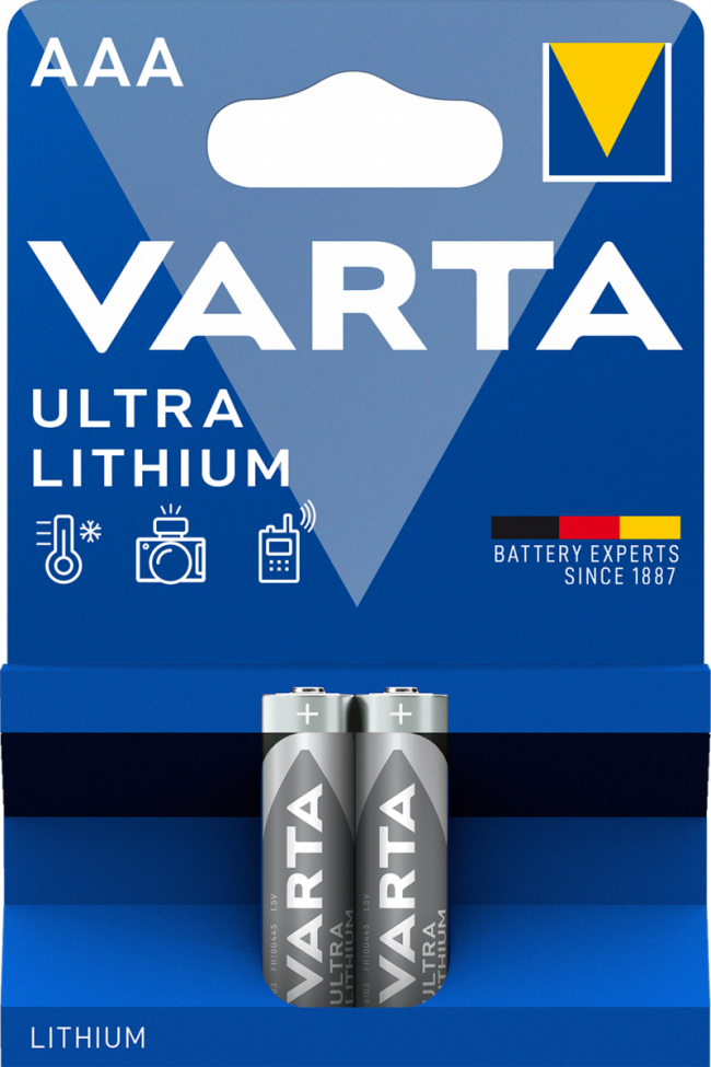 Батарейка Varta ULTRA FR03 AAA BL2 Lithium 1.5V (6103) (2/20/100) (2 шт.) Varta ULTRA FR03 AAA BL2 Lithium 1.5V (6103) (2 / 20 / 100) (2 шт.)