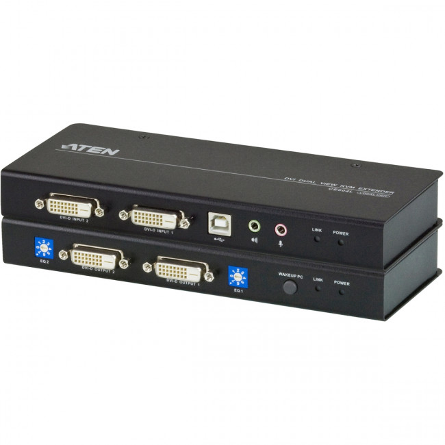 Удлинитель консоли (клав./мышь USB+DVI+аудио+RS232) на 60м ATEN CE604 — для бизнеса и офиса