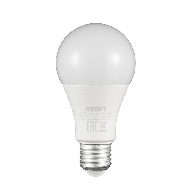 Лампа светодиодная СТАРТ груша E27 20W 3000К Лампа светодиодная СТАРТ груша E27 20W 3000К