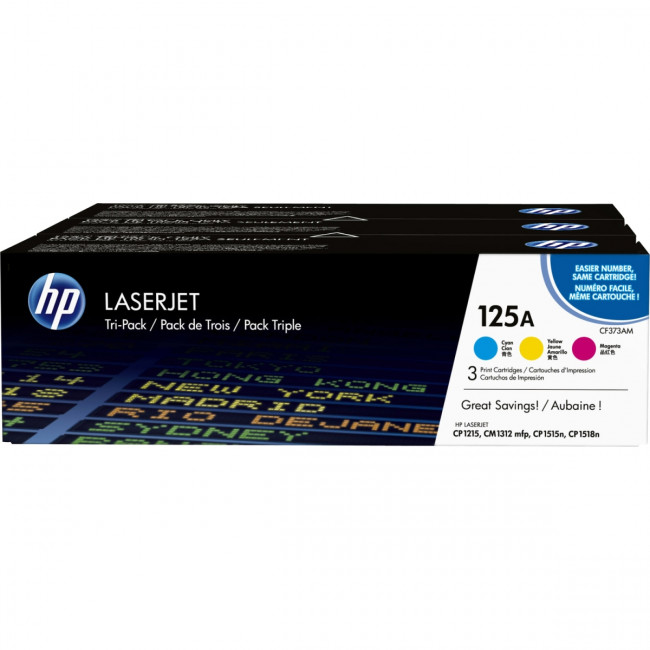 Тонер-картридж набор из 3 шт HP LaserJet 125A CYM Tri-Pack (CF373AM)