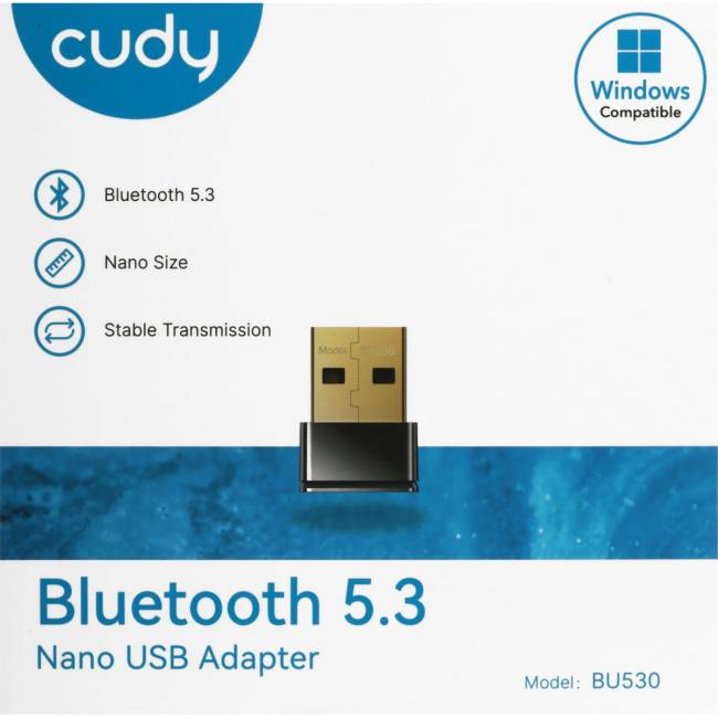 Адаптер Bluetooth Cudy BU530 — для бизнеса и офиса Адаптер Bluetooth Cudy BU530 — для бизнеса и офиса